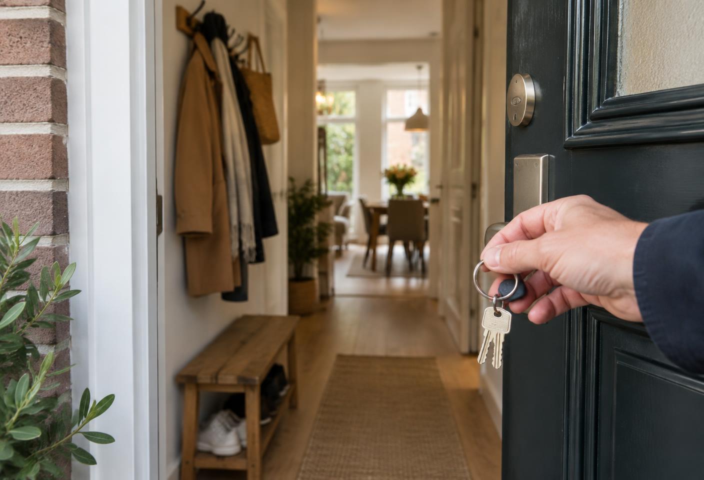 Sleuteloverdracht bij een volledig ingerichte tijdelijke woning